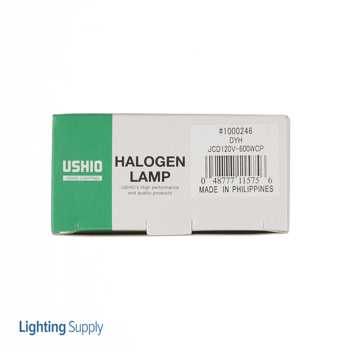 USHIO DYH JCD120V-600WCP Halogen G7 120V 600W G5.3 Base Clear (1000246)