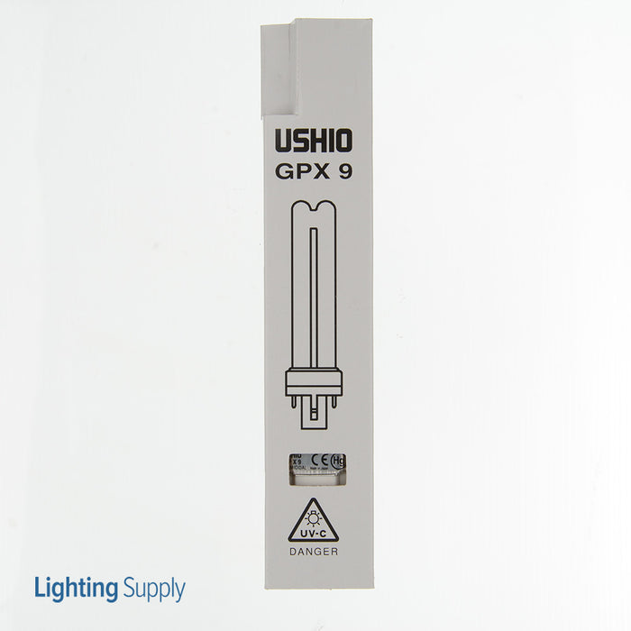 USHIO GPX9 Germicidal UV-C T4 59V 9W G23 Base Clear (3000304)