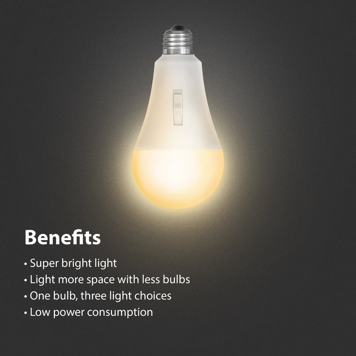 Feit Electric [300W Equivalent] A23 CCT Selectable 2700K/4000K/5000K LED Bulb (OM300/3CCT/LEDI)