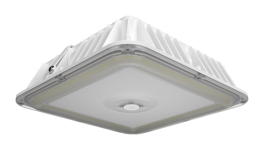 RAB VAN17 3-Way Adjustable Canopy Light 60W/50W/40W 3000K/4000K/5000K Photocell White (VAN17-60W)