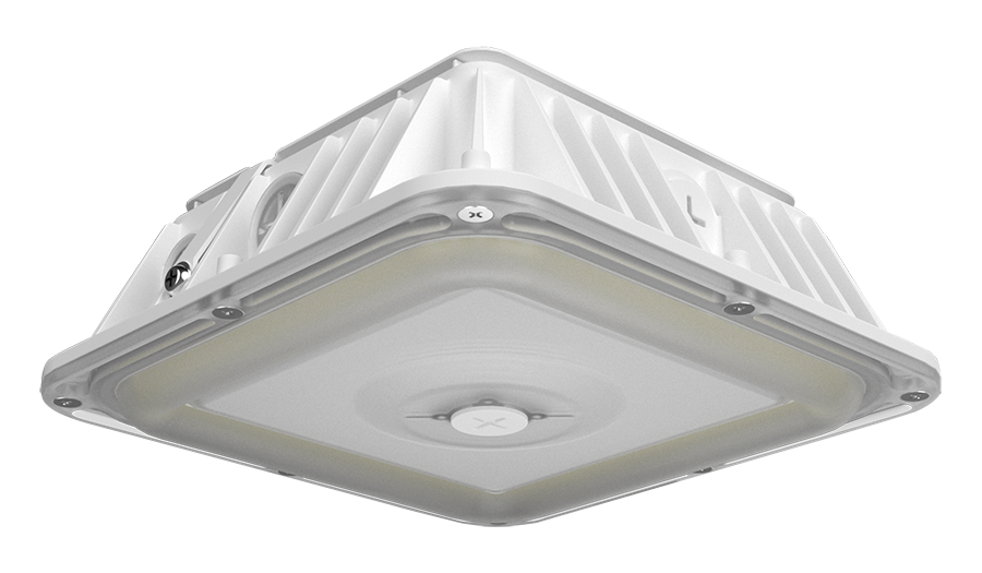RAB VAN17 3-Way Adjustable Canopy Light 30W/25W/20W 3000K/4000K/5000K Photocell Battery Backup White (VAN17-30W/E)