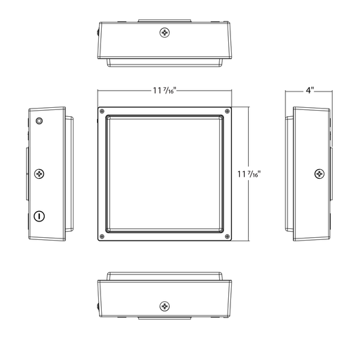 RAB VAN34 Canopy Light Wattage/CCT Selectable 30W/20W/10W 3000K/4000K/5000K 120-277V 0-10V Dimming Drop Frosted Lens Bronze (VAN34-30FR)