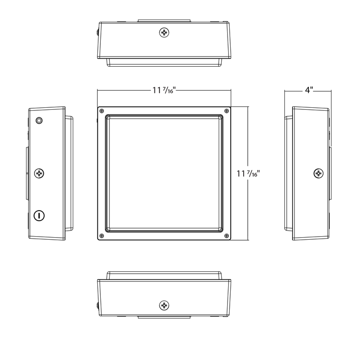 RAB VAN34 Canopy Light Wattage/CCT Selectable 30W/20W/10W 3000K/4000K/5000K 120-277V 0-10V Dimming Drop Frosted Lens Bronze (VAN34-30FR)