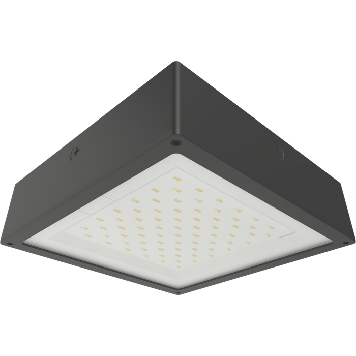 RAB VAN34 Canopy Light Wattage/CCT Selectable 60W/50W/40W 3000K/4000K/5000K 120-277V 0-10V Dimming Flat Clear Lens Battery Backup Bronze (VAN34-60F/E)