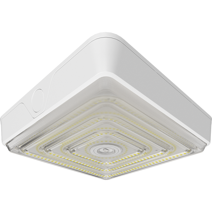 RAB VAN LED Garage/Canopy Fixture Wattage/CCT Selectable 75W/60W/40W 3000K/4000K/5000K Adjustable Optics 480V White (VAN75W/480)