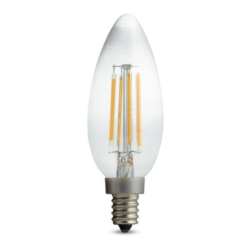 Verbatim CD-L300-C27-F LED Filament Candle 2700K 300Lm 4W Clear Glass Wet Rated Enclosed Rated 15000 Hours E12 Base (70429)