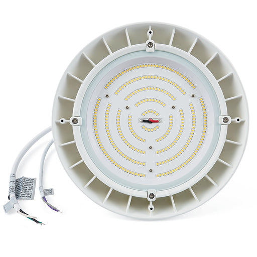 Verbatim CRQ-100W-C40-WH Circular High Bay 4000K 13000Lm 100W 11 Inch Diameter 0-10V Dimmable IP65 Rated (70202)