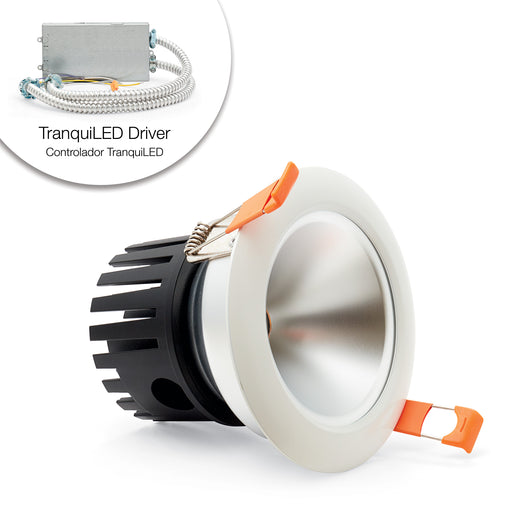 Verbatim D4TQ-C30-W27-V120 4 Inch TranquiLED Downlight 3000K 2300Lm 27W 90 CRI Low Glare IC Rated 120V Phase Cut Dimming (70261)