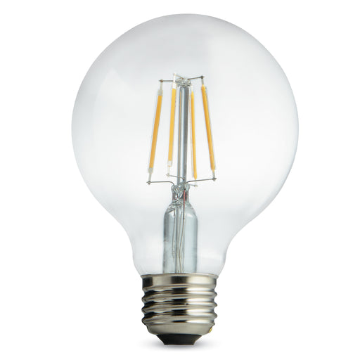 Verbatim G25-L450-C27-F LED Filament Globe 2700K 450Lm 4.5W Clear Glass Wet Rated Enclosed Rated 15000 Hours (70430)