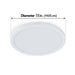 Feit Electric 7.5 Inch 10.5W [65W Equivalent] CCT Selectable 3000K/3500K/4000K/5000K/6500K White Round Flat Panel Ceiling Downlight (74206/6WYCA)