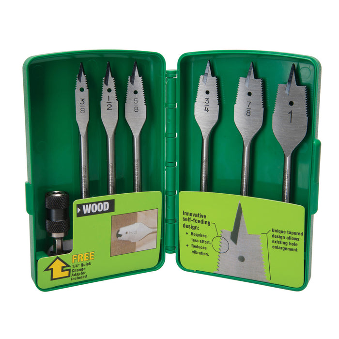 Greenlee Bit Spade-Self Feeding Corded 6 Piece Kit Pop (34AR-6)