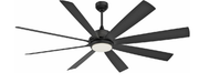 Delta Breez Riovista 60 Inch Ceiling Fan Black 8 Blade With Remote And 20W Dimmable LED Light (VCA608LED-HEBK)