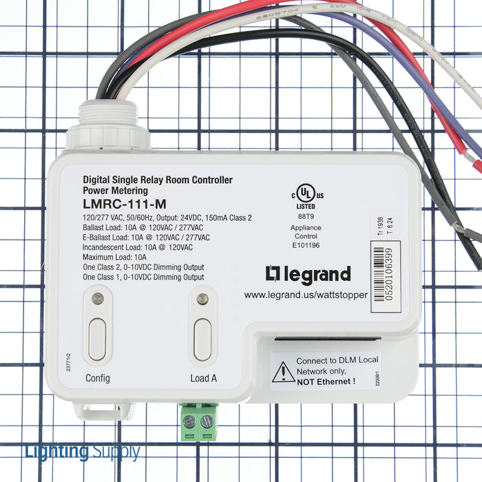 Wattstopper DLM Room Controller 1 Relay Knockout Mounting 0-10V 10A Metered (LMRC-111-M)