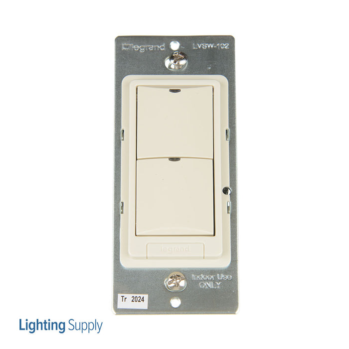 Wattstopper Low Voltage Switch PIR Low Voltage 2-Button With LED PIR Low Voltage Light Almond (LVSW-102-LA)