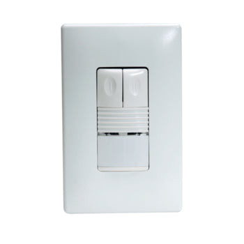 Wattstopper PIR Wall Mount Switch Occupancy Sensor 2 Relays PIR Low Voltage 120/277V Grey (PW-200-G)