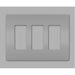 Wattstopper Radiant Screwless Wall Mount Plate 3-Gang Gray (RWP263GRY)