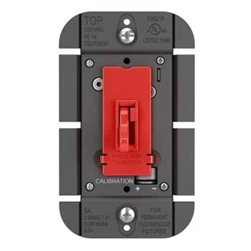 Wattstopper Toggle Slide Dimmer Fluorescent Single-Pole 3-Way 8A Red (TSDFB83PRED)