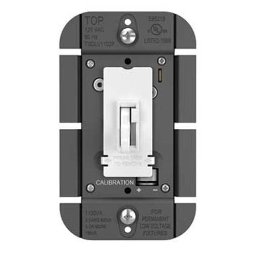 Wattstopper Toggle Slide Dimmer Low-Voltage Single-Pole 3-Way 1100Va Tri-Color (TSDLV1103PTC)