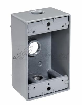 Southwire TOPAZ 1 Inch 3-Hole 1-Gang Weatherproof Box (WB13100)