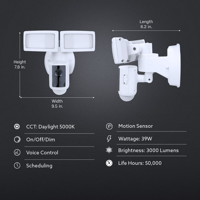 Feit Electric LED Smart Security Flood Lights With Camera (SEC3000/CAM/WIFI)