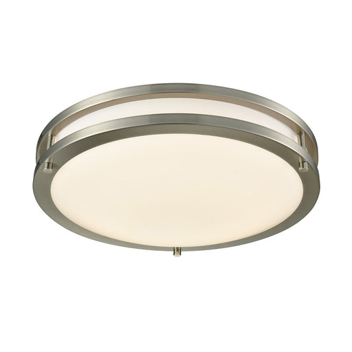 Westgate Manufacturing 10 Inch LED Double Ring Flush Mount 12W 900Lm 5 CCT 2700K/3000K/3500K/4000K/5000K 120V Dimmable Brushed Nickel (FDL-10-MCT5)