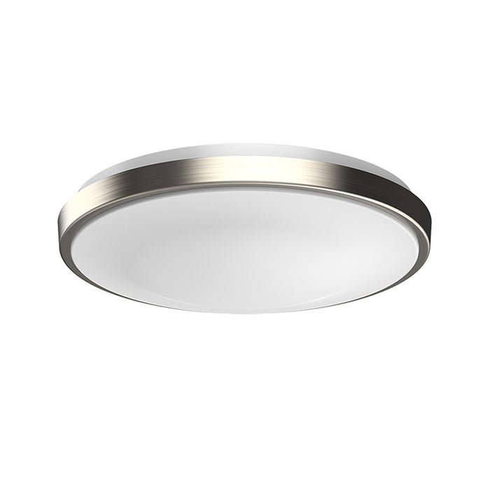 Westgate Manufacturing 11 Inch LED Single Ring Flush Mount 16W 1200Lm 5 CCT 2700K/3000K/3500K/4000K/5000K 120V Dimmable Brushed Nickel (FSL-11-MCT5)