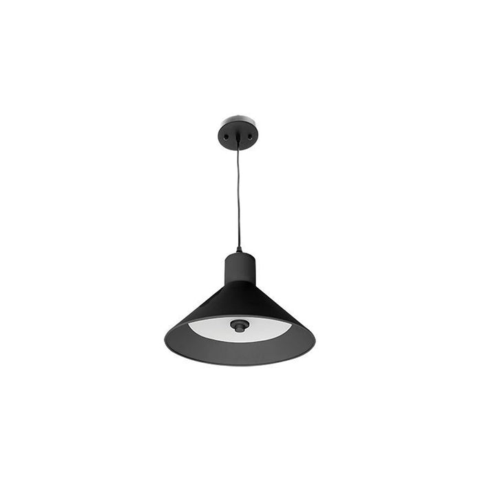 Westgate Manufacturing 12 Inch Integrated LED Modern Cone Pendant 25W 1300Lm C90 5CCT 2700K/3000K/3500K/4000K/5000K Black (LCFC-MCT5-BK)