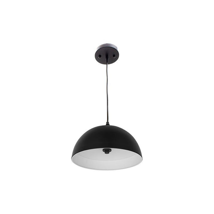 Westgate Manufacturing 12 Inch Integrated LED Modern Dome Pendant 25W 1300Lm C90 5CCT 2700K/3000K/3500K/4000K/5000K Black (LCFD-MCT5-BK)
