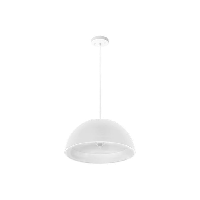 Westgate Manufacturing 12 Inch Integrated LED Modern Dome Pendant 25W 1300Lm C90 5CCT 2700K/3000K/3500K/4000K/5000K White (LCFD-MCT5-WH)