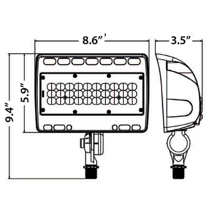 Westgate Manufacturing 12V Integrated LED Wall Mount Wash Light 50W 5250Lm 5000K (LF4-12V-50W-50K)