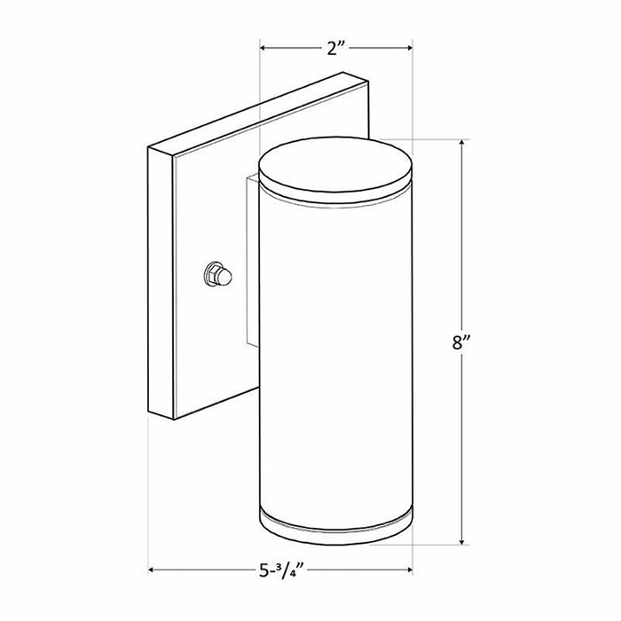 Westgate Manufacturing 2 Inch Wall Mount Cylinder Downlight 6W 3000K/4000K/5000K Dimmable Black (WMC2-DL-MCT-BK-DT)