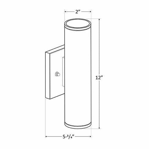 Westgate Manufacturing 2 Inch Wall Mount Cylinder Up/Down 2X6W 3000K/4000K/5000K Dimmable Black (WMC2-UDL-MCT-BK-DT)