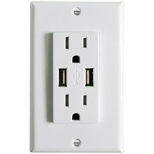 Westgate Manufacturing 2 Vertical USB Port 5VDC (USB2-15TR-WH)