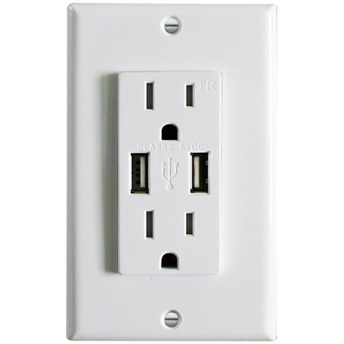 Westgate Manufacturing 2 Vertical USB Port 5VDC (USB2-15TR-WH)