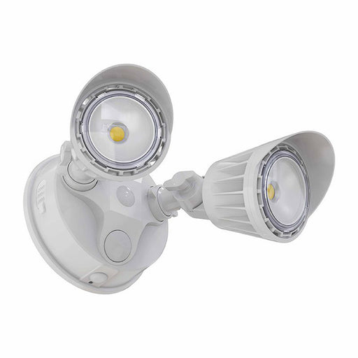 Westgate Manufacturing 20W 3 CCT 3000K/4000K/5000K White 2-Heads Dimmable Security/Wall Light No Sensor (SL-20W-MCT-WH-D)