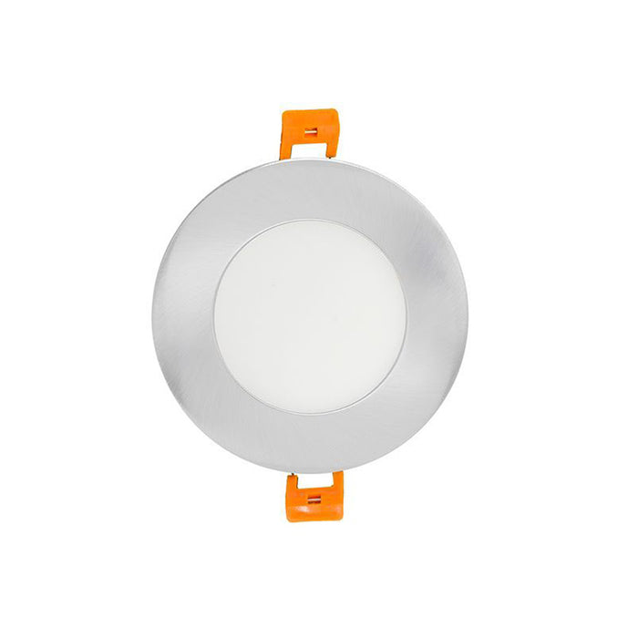 Westgate Manufacturing 3 Inch Round Multi-Color CCT Slim Recessed Light 6W 400Lm 2700K/3000K/3500K/4000K/5000K Brushed Nickel (RSL3-MCT5-BN)