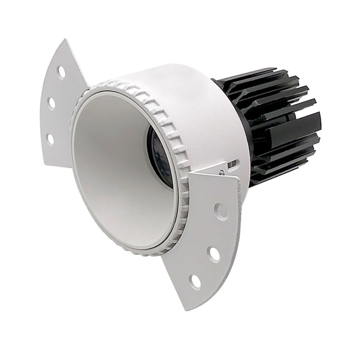 Westgate Manufacturing 4 Inch Round LED Trimless Recessed Light 10W 5000K Black (LRD-TL-10W-50K-4R-BK)