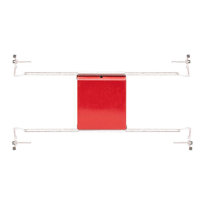 Westgate Manufacturing 4 Inch Square IC Airtight Fire-Rated Red Junction Box 2-3/8 Inch Deep With Hanger Bars 24-Pack Priced Per Each (ICF4SJBB)