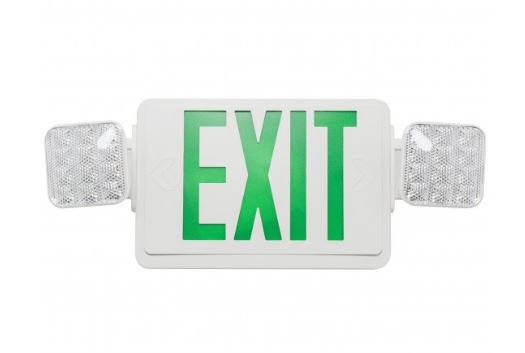 Westgate Manufacturing XT-CL-GW-EM Combination LED Exit Sign/Emergency ...