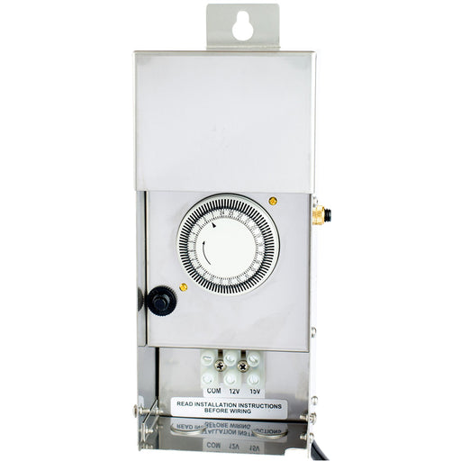 Westgate Manufacturing Dual-Tap Landscape Transformer With Timer And Photocell Slide 100W (TR-100W-DT-TPC-SS)