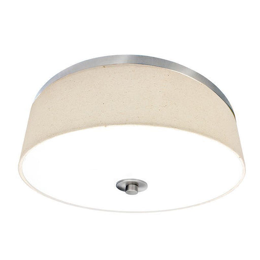 Westgate Manufacturing Integrated LED Fabric Drum 15 Inch 23W 1380Lm 90 CRI 5 CCT 2700K/3000K/3500K/4000K/5000K Brushed Nickel (LCFF-15-MCT5-BN)