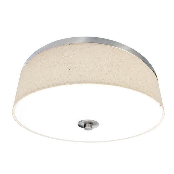 Westgate Manufacturing Integrated LED Fabric Drum 22 Inch 35W 2100Lm 90 CRI 5 CCT 2700K/3000K/3500K/4000K/5000K Brushed Nickel (LCFF-22-MCT5-BN)