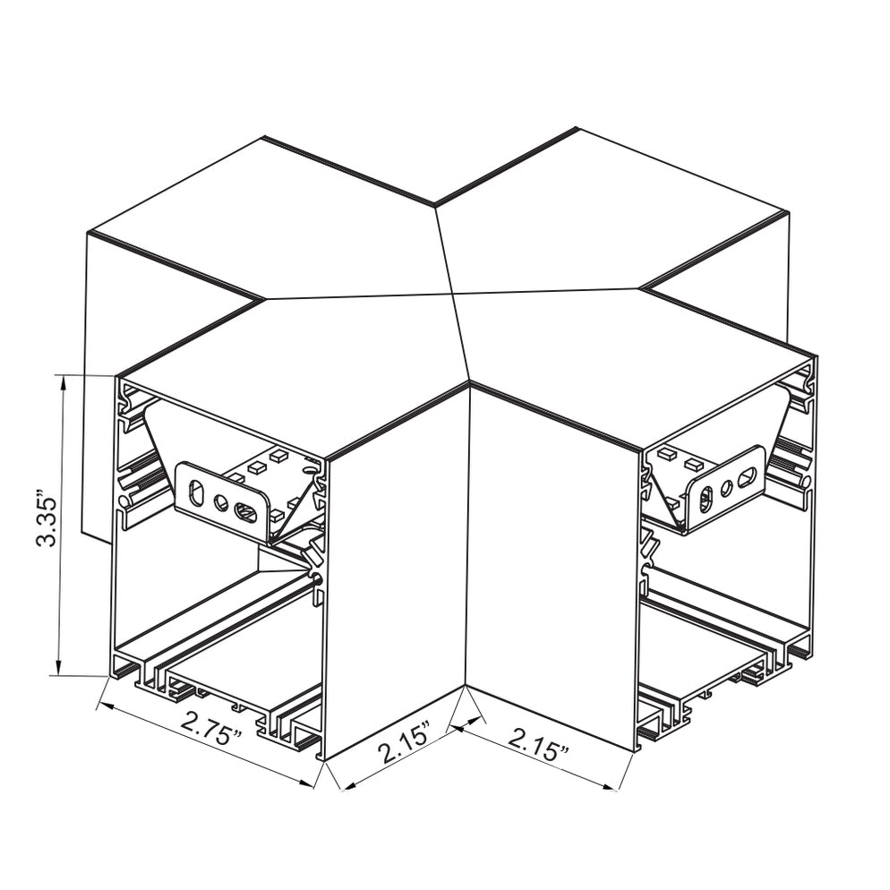 Module Fixture Westgate Manufacturing SCX-X-40K LED Direct Down Linear Light ...