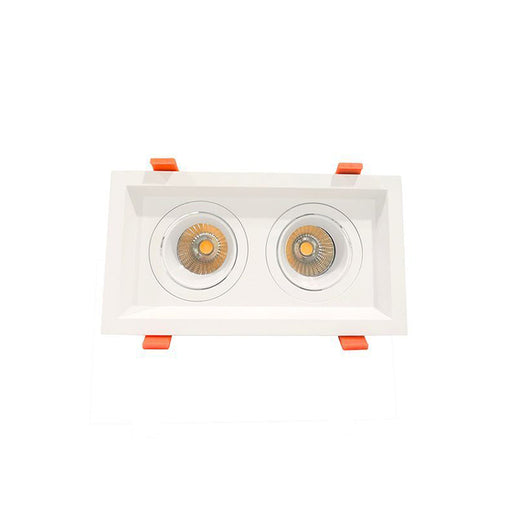 Westgate Manufacturing LED Recessed Light With 2 Slot White Trim 20W 1400Lm 2700K (LRD-10W-27K-WTM2-WH)