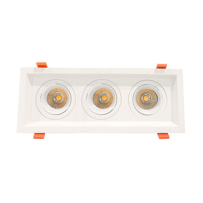 Westgate Manufacturing LED Recessed Light With 3 Slot White Trim 30W 2100Lm 3500K (LRD-10W-35K-WTM3-WH)