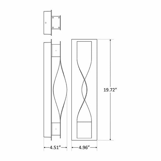 Westgate Manufacturing LED Wall Sconce Light 5W/10W/15W/20W 4000K 120-277V Dark Bronze (CRE-MP-08-40K-BR)