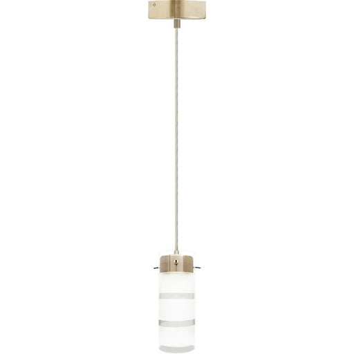 Westgate Manufacturing Single Pendant Integrated LED Frosted Etched Glass Shade 12W 810Lm 5 CCT 2700K/3000K/3500K/4000K/5000K Brushed Nickel (LCFB-1L-MCT5)