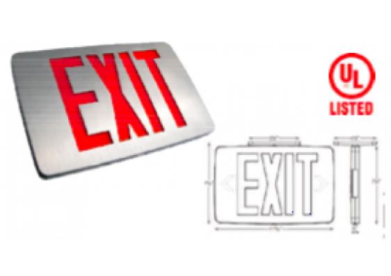 Westgate Manufacturing Thin Diecast LED Exit Sign (XD-TH-1GWWEM)