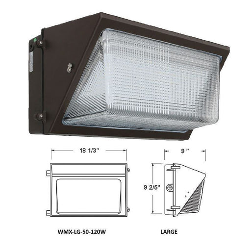 Westgate Manufacturing X-Gen None Cut-Off Glass Wall Pack LG Housing Adjustable 50W-120W 3000K 120-277V 0-10V Dimming (WMX-LG-50-120W-30K)