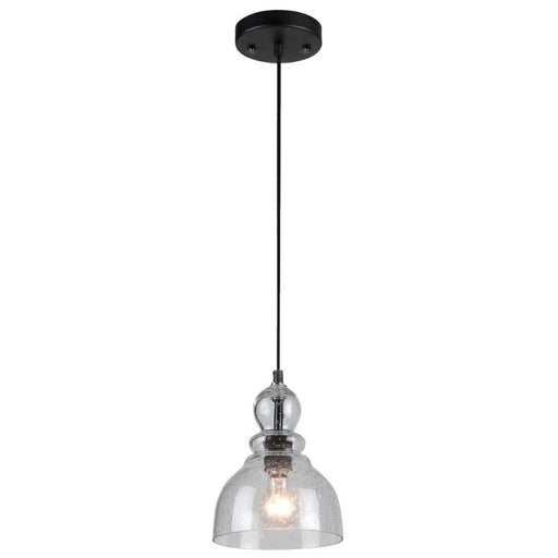 Westinghouse 1 Light Mini Pendant Oil Rubbed Bronze Finish With Clear Seeded Glass (6100800)